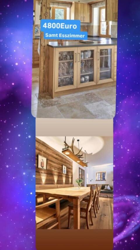 Küchen mit Esszimmer-Vitrine