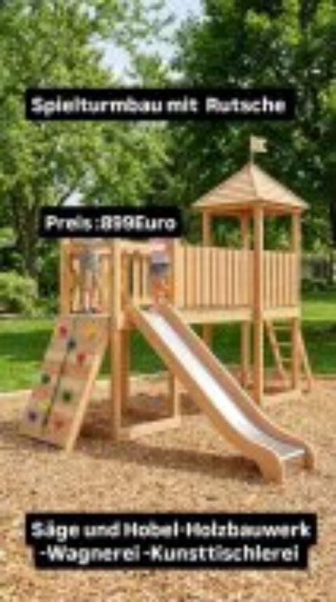 Spielturm mit Rutsche