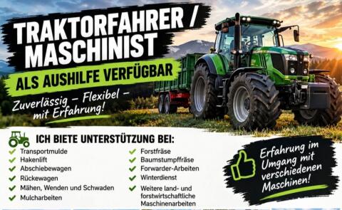 Traktorfahrer, Maschinist