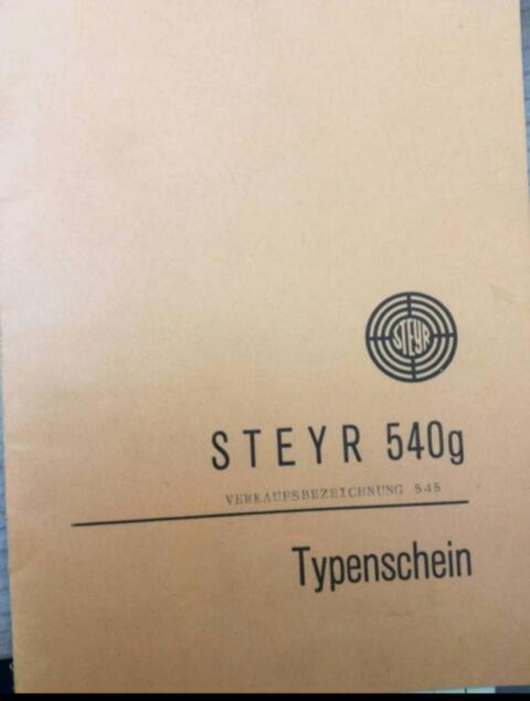 Verkaufe Sammel-Typenscheine von Steyr 540, 545, 40+