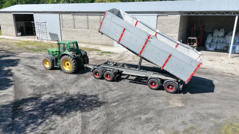 Landwirtschaftlicher 4-Achs-Dreiseitenkipper, Anhänger Nopa