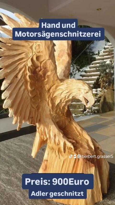 Adler mit Teelichttisch
