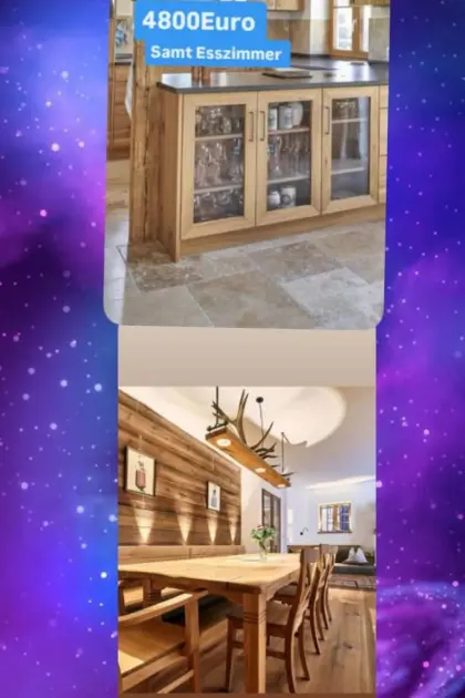 Küchen mit Esszimmer-Vitrine