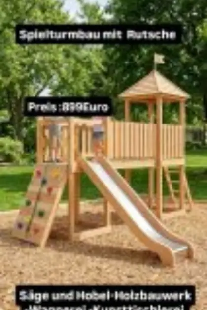 Spielturm mit Rutsche