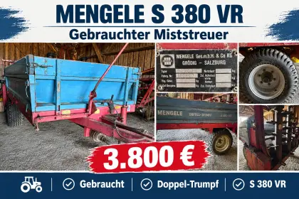 Einsatzbereiter Miststreuer Mengele S 380 VR