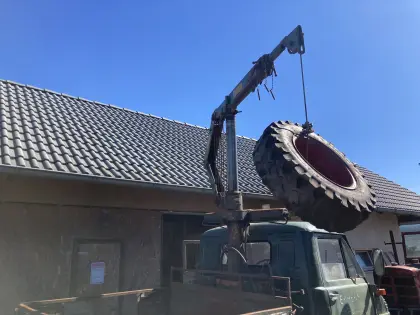 Unimog Oldtimer Kran Hiab Traktor Oldtimertraktor MB-Trac Unimog 30