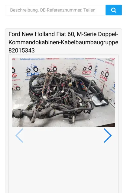 Suche Kabelbaum für New Holland M135 Range Command