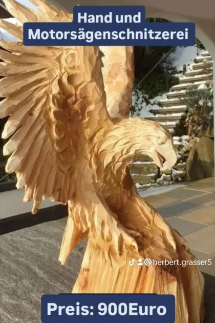 Adler mit Teelichttisch