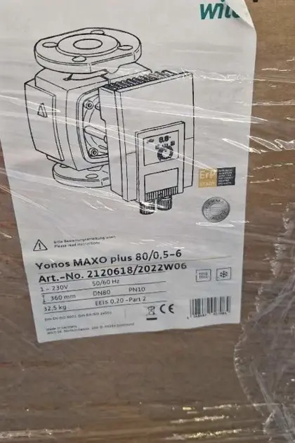 Wilo Yonos Maxo plus 80, weitere Sachen, siehe Bild, Text