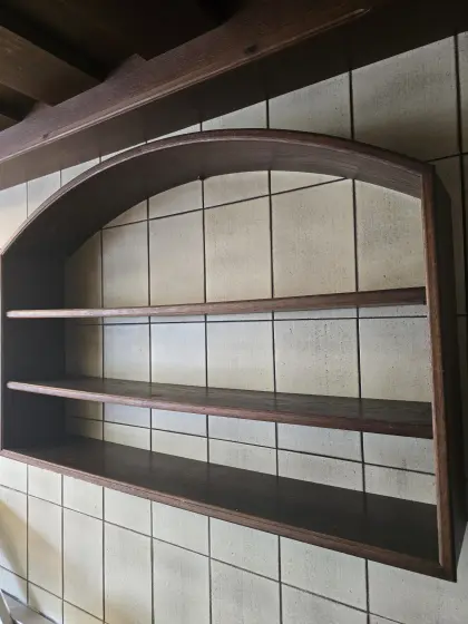Verkaufsregal Holz Wandregal 120 x 80 x 20 – Fleischerei Metzger