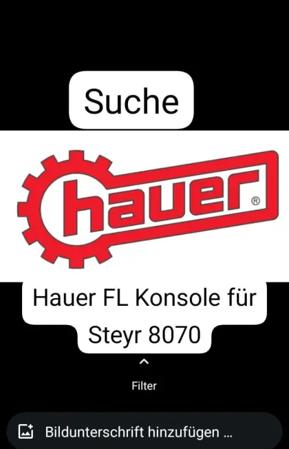 Suche Hauer Frontladerkonsole