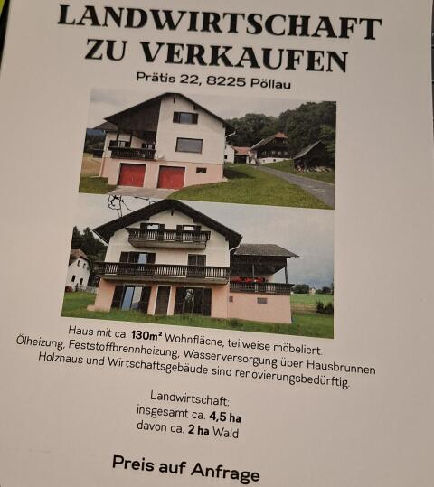 Landwirtschaft zu verkaufen