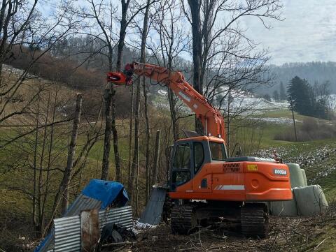 Doosan DX 140LC auf Wunsch mit Woodcracker DX140LC