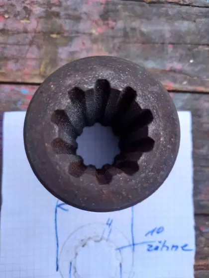 Schiebemuffe Mehrzahnwelle