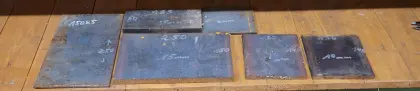 Eisen-Metallplatten, verschiedene Größen