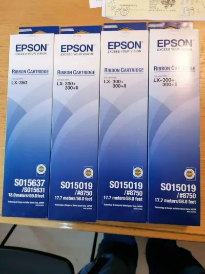 Original Epson Ribbon Cartridges, Farbbandkassetten (4 Stk.)