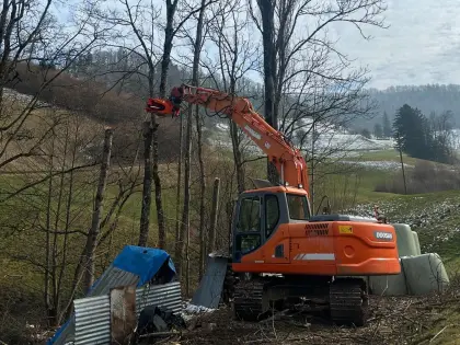 Doosan DX 140LC auf Wunsch mit Woodcracker DX140LC