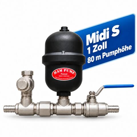 FUXUS Midi-S Edelstahl-Widderpumpe 1 Zoll, trinkwassergeeignet