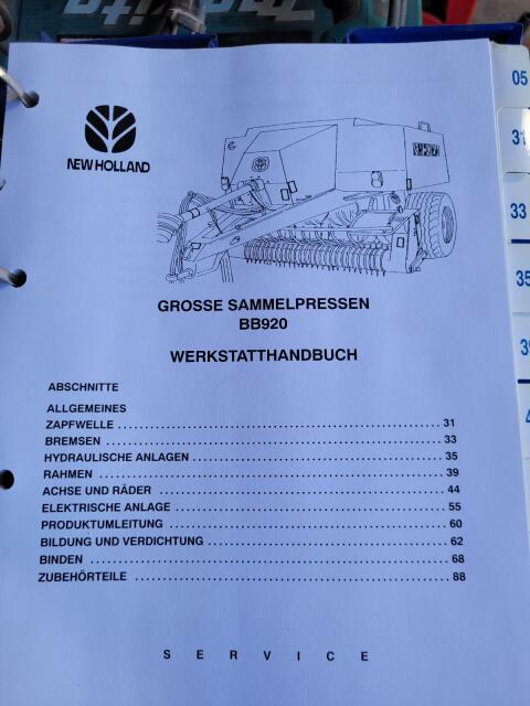 Werkstatthandbuch New Holland BB920, BB 920