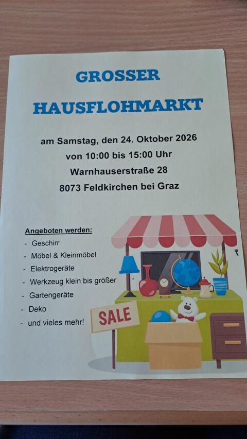 Haushaltsauflösung, alles soll raus