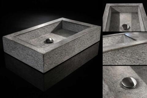 Betonwaschbecken PURE 60 × 40 cm, handgemachtes Design-Unikat