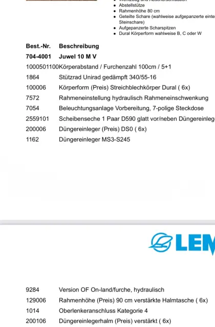 LEMKEN Juwel 10