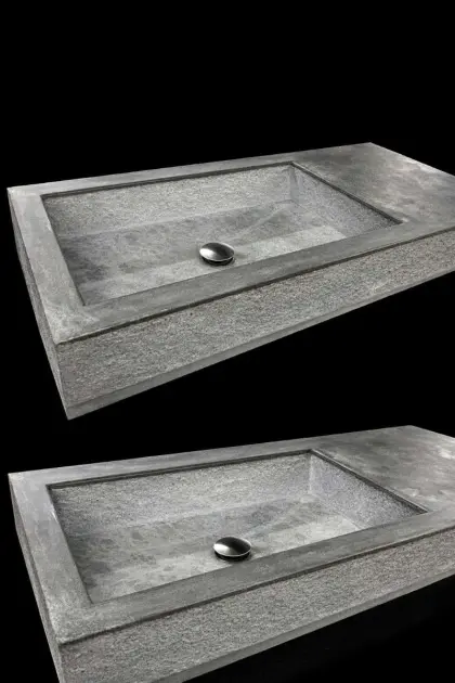 Betonwaschbecken ELEGANCE 90 × 40 cm, handgefertigtes Unikat