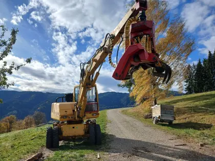 Komatsu PW 110R mit Woody H41