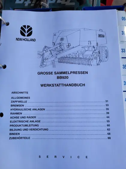 Werkstatthandbuch New Holland BB920, BB 920
