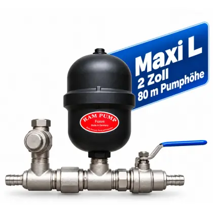 FUXUS Maxi-L Edelstahl-Widderpumpe 2 Zoll, Trinkwasser
