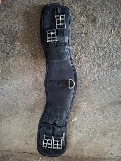 Anatomischer Sattelgurt Schwarz (50 cm), gebraucht