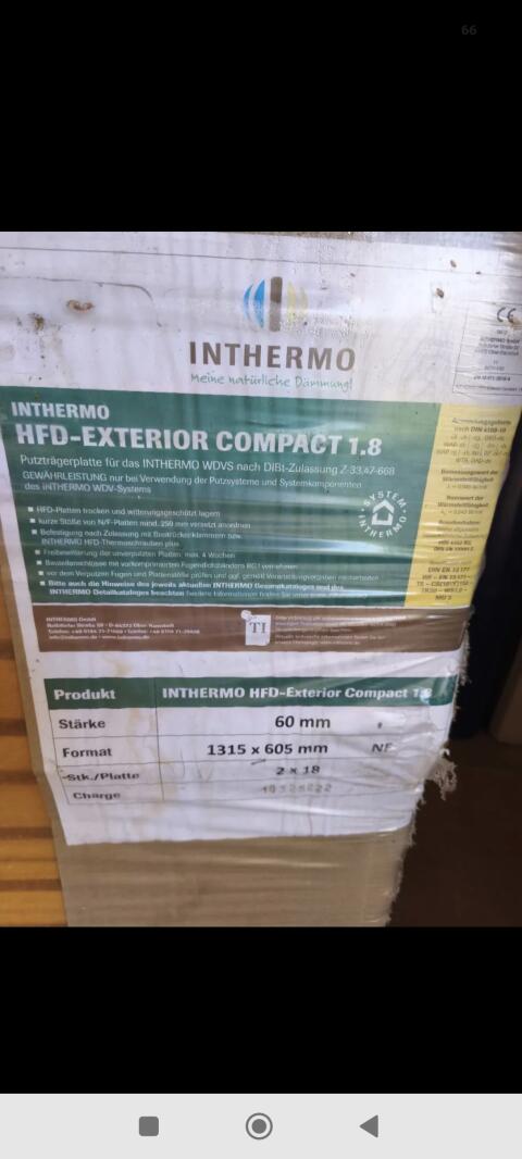 Inthermo Weichfaserplatte 6 cm N+F HFD Exterior Compact 1.8