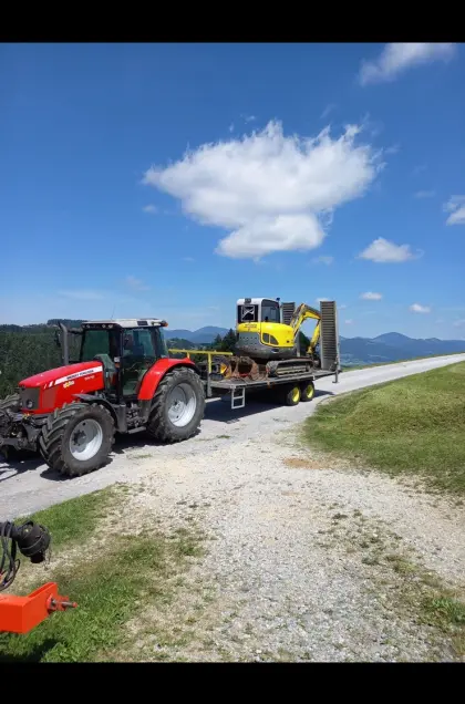 Ballenanhänger, Tieflader