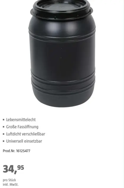 Futtertonne schwarz 60 l