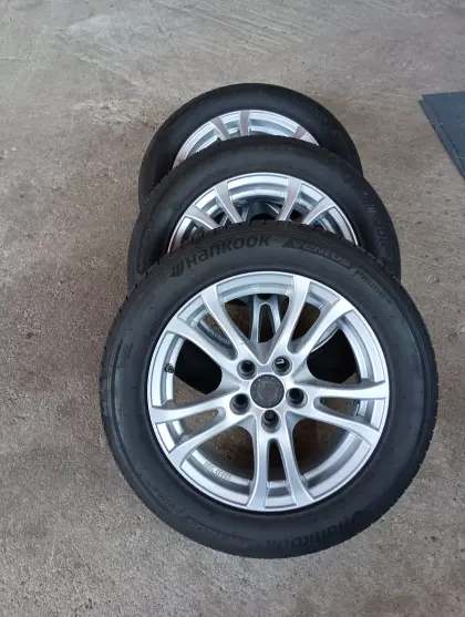 Ford Felgen 5x108 Anzio Platin 6,5j x 16 Zoll, Hankook Sommer