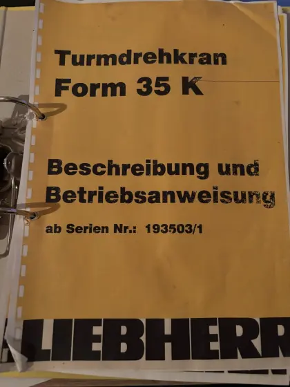Turmdrehkran Liebherr 35 K