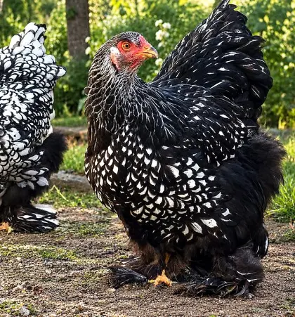 Bruteier Brahma silberschwarz gesäumt