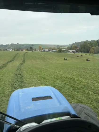 Siloballen gegen Heu