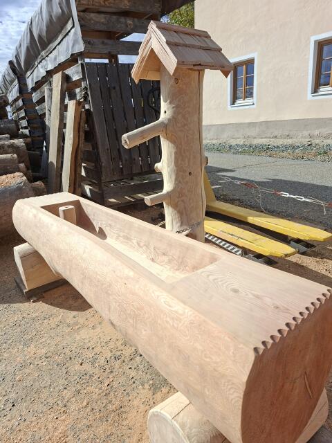Brunnentrog, Brunntrog, Holzbrunnen, Wassertrog