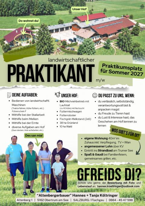Praktikumsplatz 2027 Obertrum am See