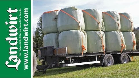 Rundballen sicher transportieren