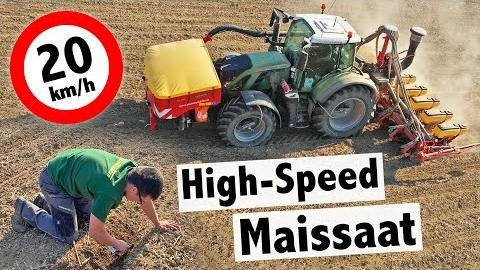 High Speed Maissaat mit Väderstad Tempo V8 und Fendt 724 Vario