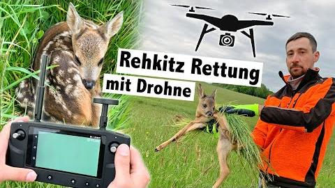 Rehkitzrettung mit Drohne und Wärmebildkamera
