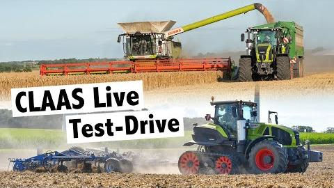 Test Drive Claas Axion 960 Terra Trac, Claas Lexion 8900 Terra Trac und Claas CEMOS | #claaslive