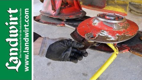 Wartung beim Scheibenmähwerk