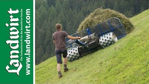 Heuernte am Steilhang