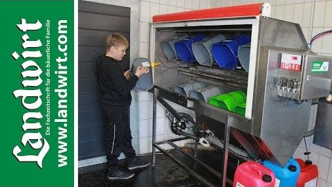 Waschautomat für Kälbertränkeeimer
