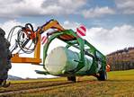 Ballentransportgeräte: Ballengabeln, Ballenzangen