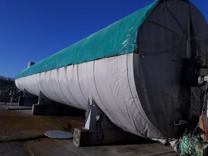 Bild 2:Rohrfermenter 160 m³