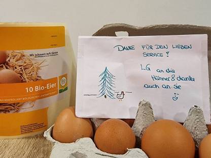 Bild 3:10 x BIO Eier ab Hof vom Wanderhuhn